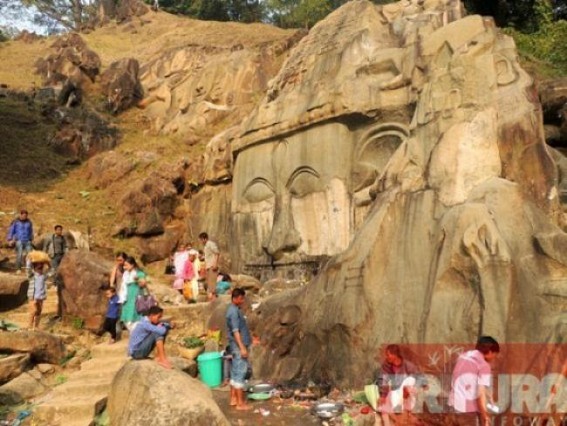 Lacklustre attitude of the State Government hits century old sculpture at Unakoti Lacklustre attitude of the State Government hits century old sculpture at Unakoti